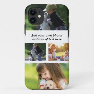 Make your own photo collage and text iPhone 11 case