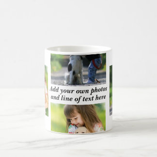 Make your own photo collage and text coffee mug
