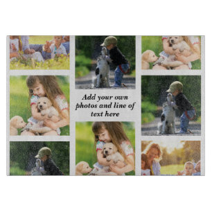 Make your own photo collage and text  cutting board