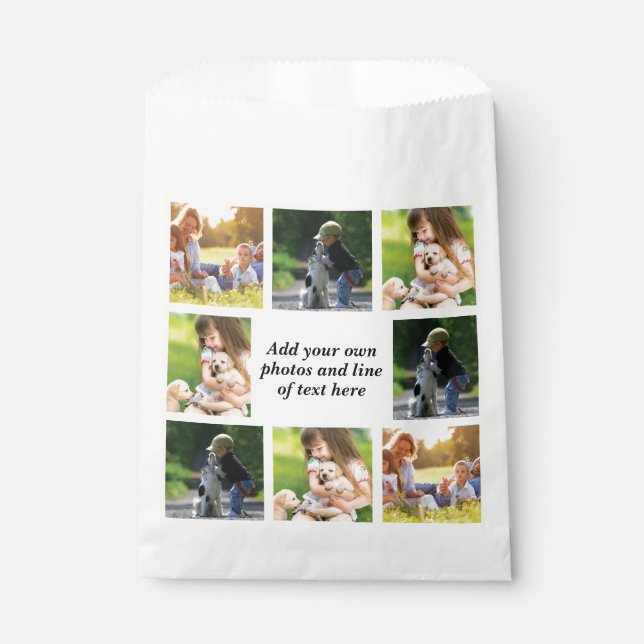 Make your own photo collage and text   favour bag (Front)