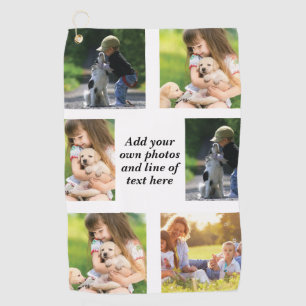Make your own photo collage and text   golf towel