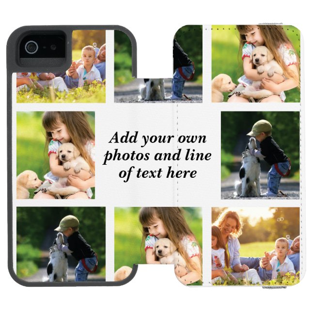 Make your own photo collage and text   incipio iPhone wallet case (Folio Open)