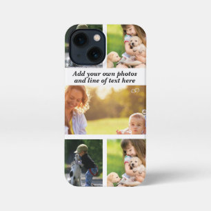 Make your own photo collage and text iPhone 13 mini case