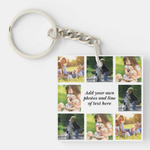 Make your own photo collage and text keychain