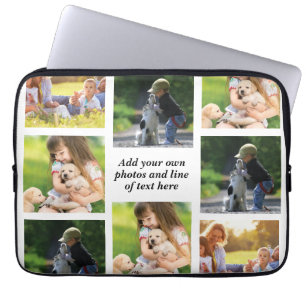 Make your own photo collage and text  laptop sleeve