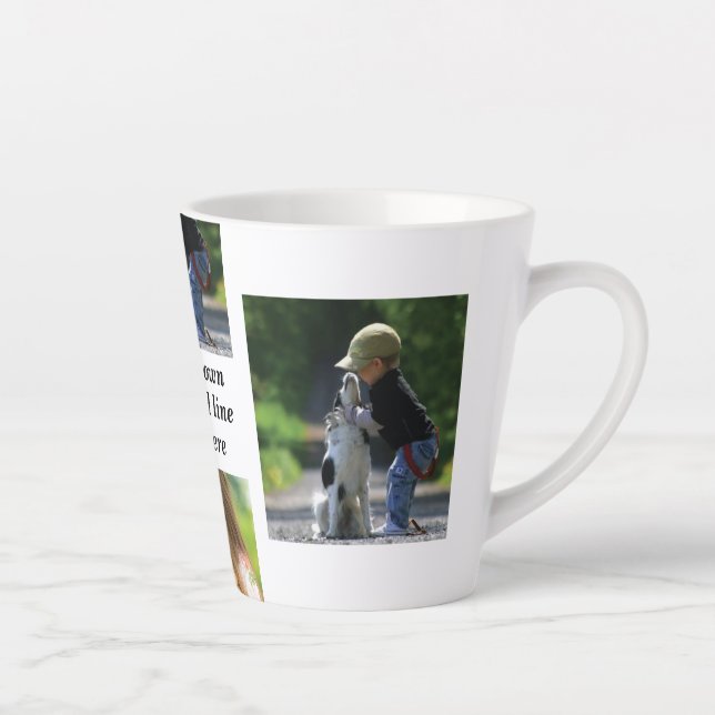 Make your own photo collage and text latte mug (Right)
