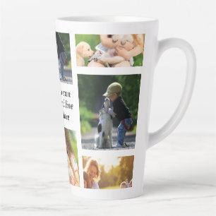 Make your own photo collage and text  latte mug