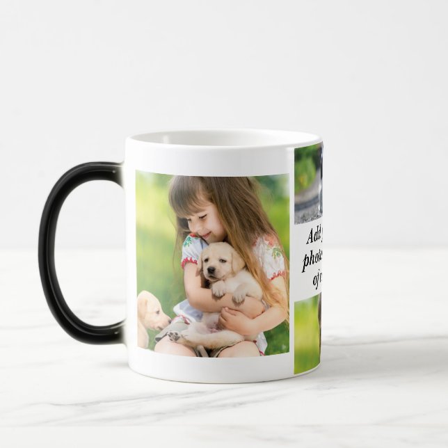 Make your own photo collage and text  magic mug (Left)