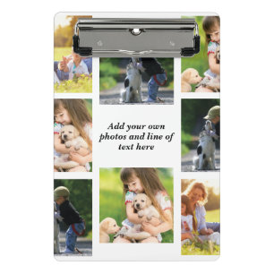 Make your own photo collage and text  mini clipboard