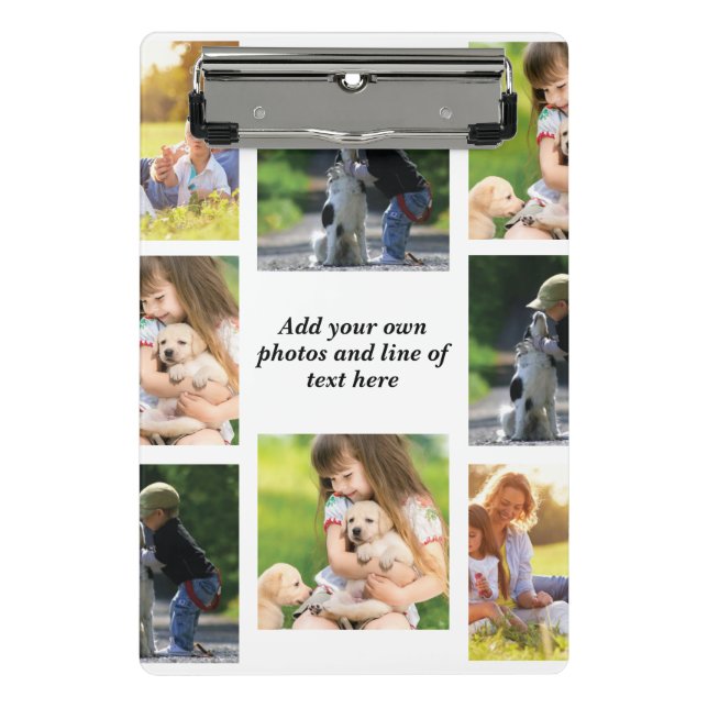 Make your own photo collage and text  mini clipboard (Front)