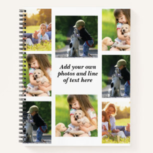 Make your own photo collage and text  notebook