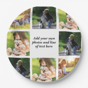Make your own photo collage and text paper plate