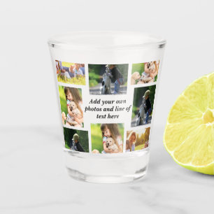 Make your own photo collage and text   shot glass