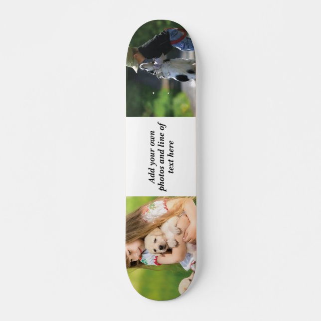 Make your own photo collage and text skateboard (Front)