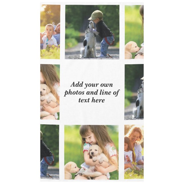 Make your own photo collage and text   tablecloth (Front)