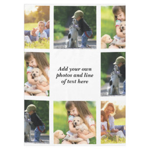 Make your own photo collage and text  tablecloth