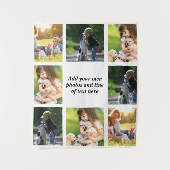 Make your own photo collage and text  tapestry (Front)