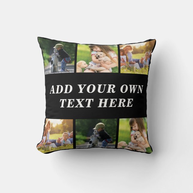Make your own photo collage throw pillow (Front)