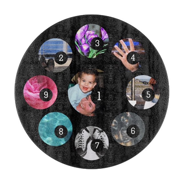 Make your own photo decor easily with 9 images cutting board (Front)