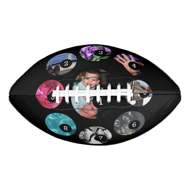 Make your own photo decor easily with 9 images football (Front)