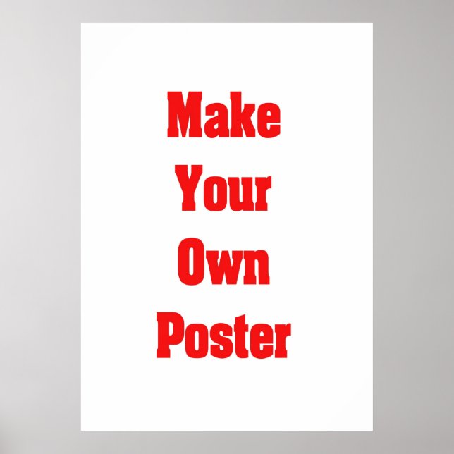 Make your own poster or framed canvas print (Front)