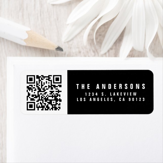 Make your own QR Code | Modern Return Address (Insitu)