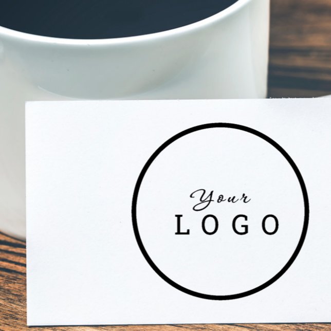 Make Your Own Round Business Custom Company Logo Rubber Stamp (Creator Uploaded)