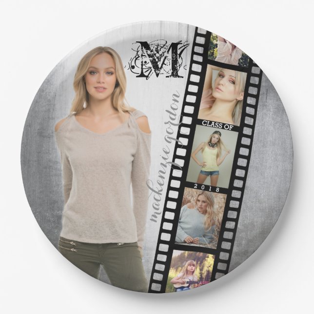 Make Your Own Senior Portrait Class of 2018 Frame Paper Plate (Front)