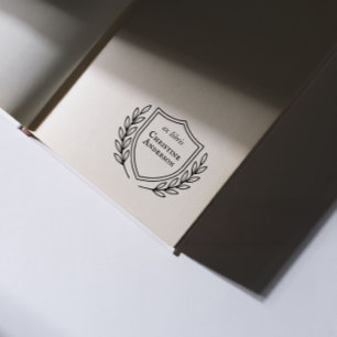 Make Your Own Shield Wreath From The Library Of  Self-inking Stamp
