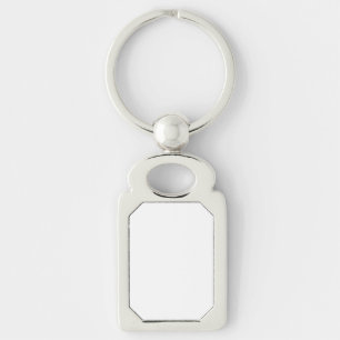 Make Your Own Silver Colour Metal Rectangle Keychain