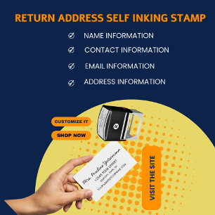 Make your own Simple return address  Self-inking Stamp