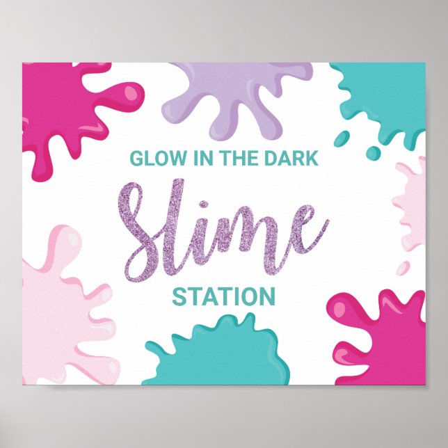 Make your own Slime Station birthday sign (Front)