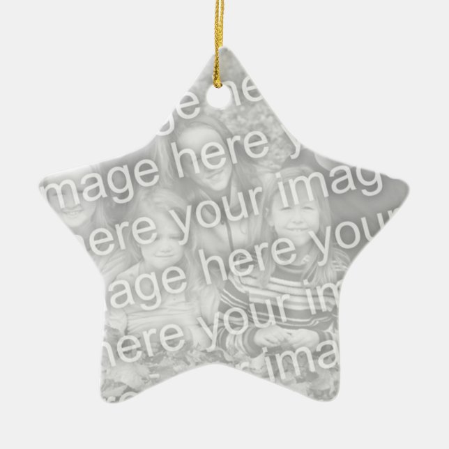 Make your own star shape Christmas photo ornament (Front)