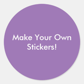 Make Your Own Stickers! Classic Round Sticker