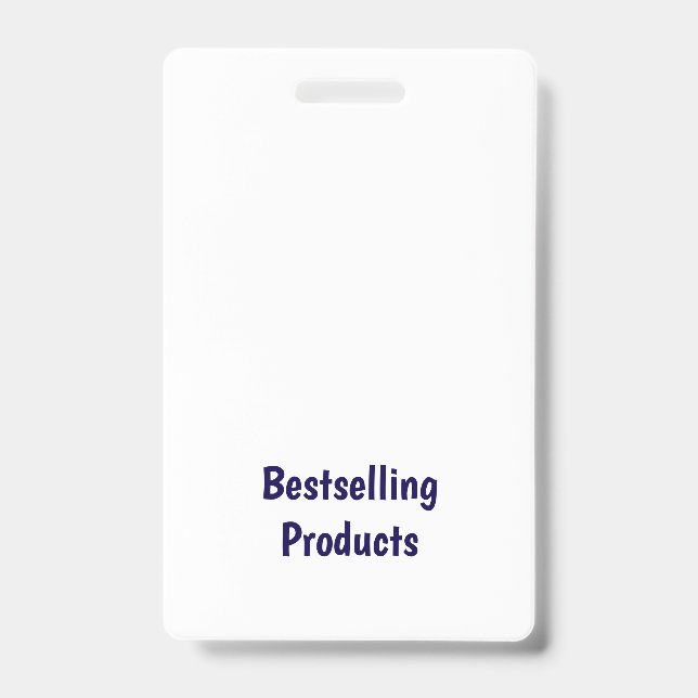 Make Your Own Vertical Plastic Badge (Front)