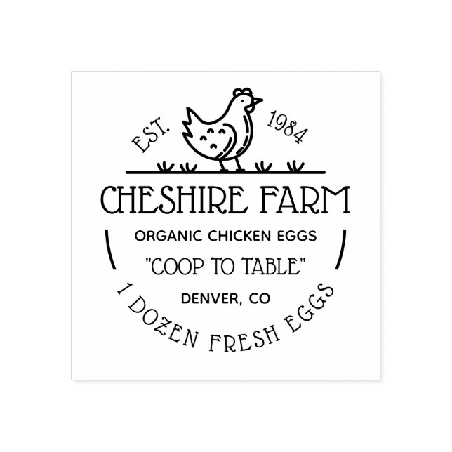 Make Your Own Vintage Chicken Egg Rubber Stamp (Imprint)