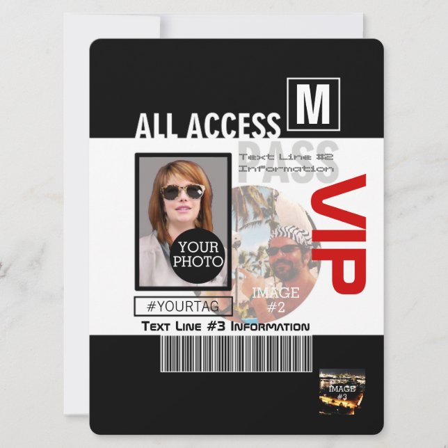 Make Your Own VIP Pass 8 ways to Personalize (Front)
