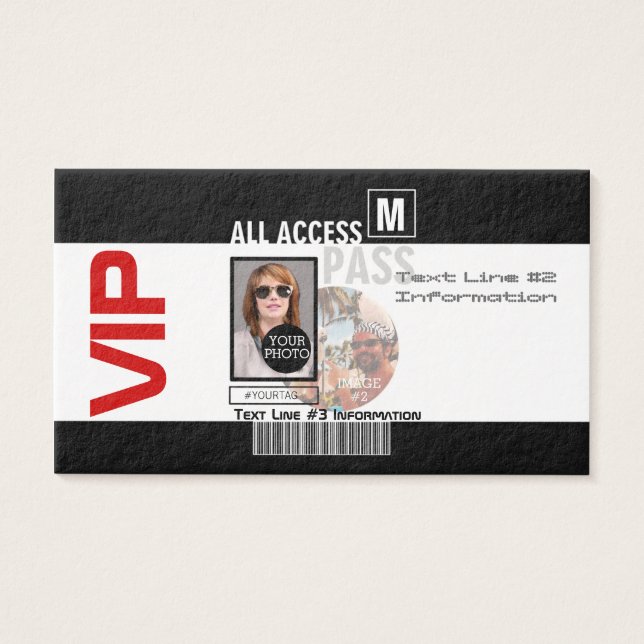 Make Your Own VIP Pass 8 ways to Personalize (Front)