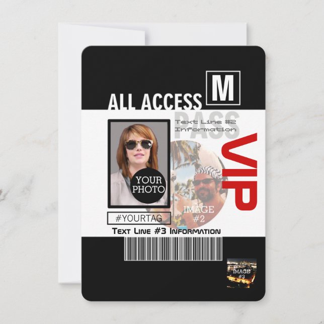 Make Your Own VIP Pass 8 ways to Personalize (Front)