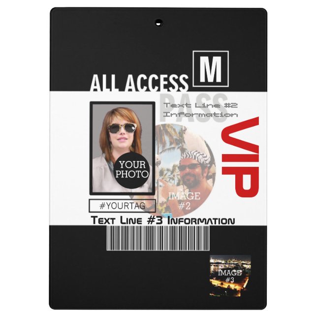 Make Your Own VIP Pass 8 ways to Personalize Clipboard (Back)