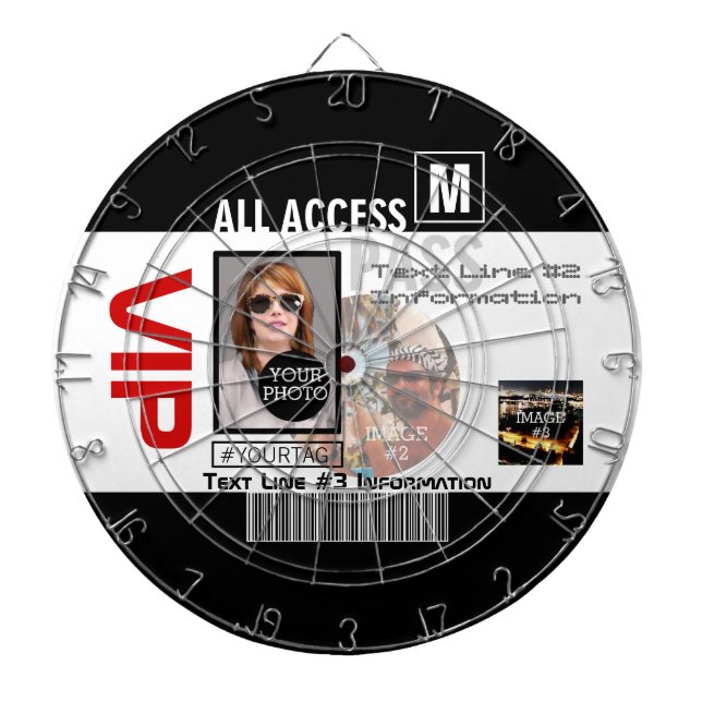 Make Your Own VIP Pass 8 ways to Personalize Dartboard (Front)
