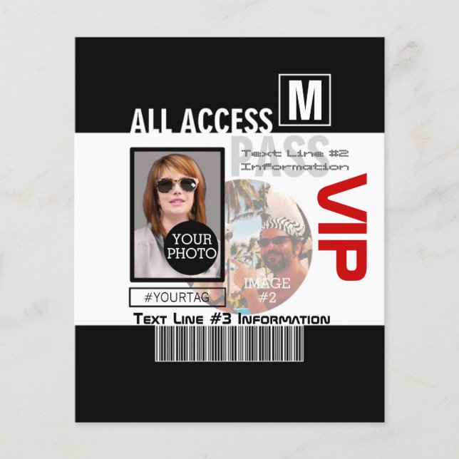 Make Your Own VIP Pass 8 ways to Personalize Flyer (Front)