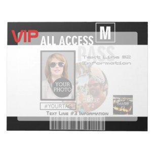 Make Your Own VIP Pass 8 ways to Personalize Notepad