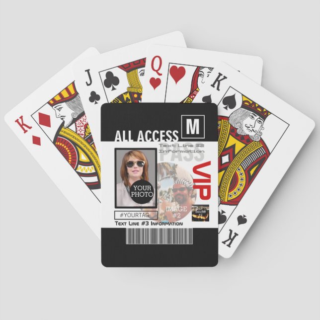 Make Your Own VIP Pass 8 ways to Personalize  Playing Cards (Back)