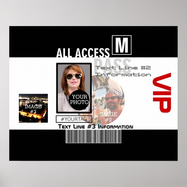 Make Your Own VIP Pass 8 ways to Personalize Poster (Front)