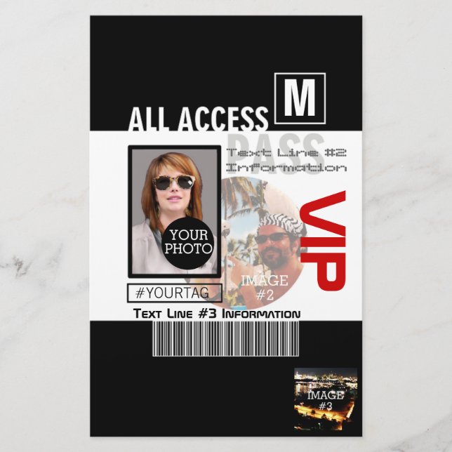 Make Your Own VIP Pass 8 ways to Personalize Stationery (Front)