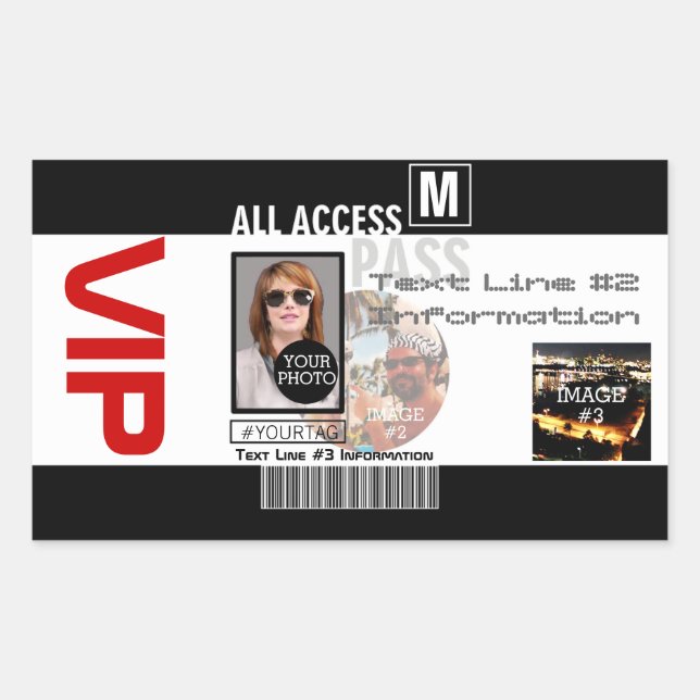 Make Your Own VIP Pass 8 ways to Personalize Sticker (Front)