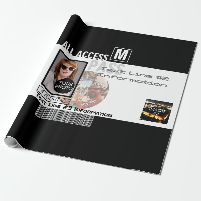 Make Your Own VIP Pass 8 ways to Personalize Wrapping Paper (Unrolled)