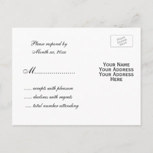 Make Your Own Wedding RSVP Postcard