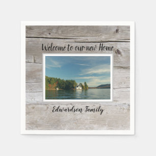 Make your own welcome new Home housewarming party Napkin